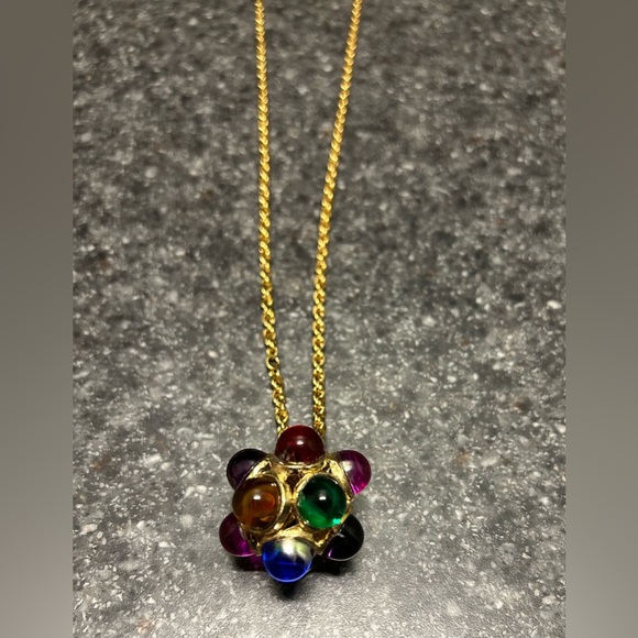 Jewelry - Women’s Gold Chain with Multicolored Charm